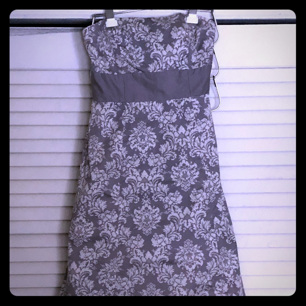 Ann Taylor Loft Strapless Tea Length Dress